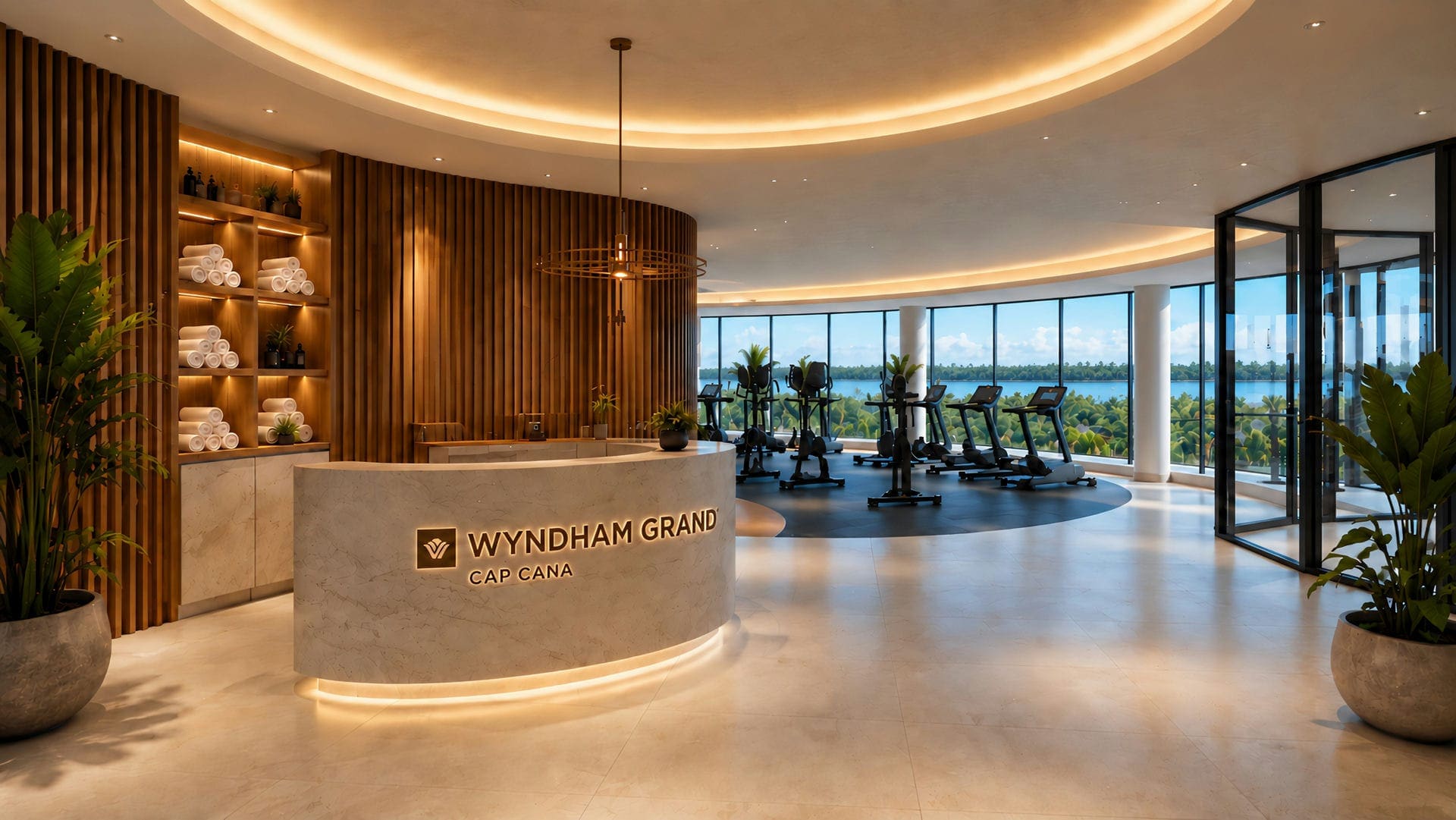 Fitness centre reception