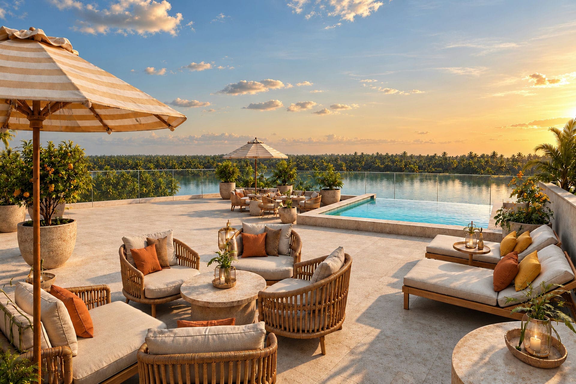 Rooftop pool terrace